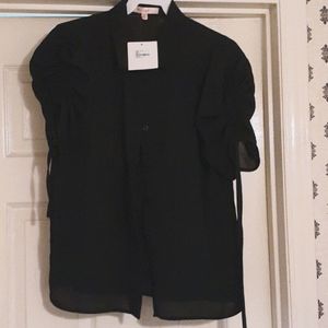 Black button down shirt